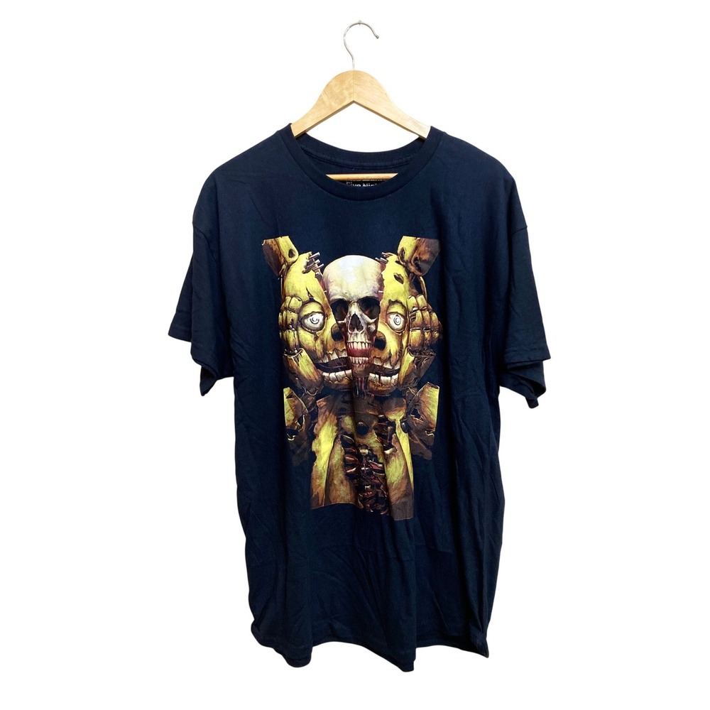 Five Nights at Freddys Springtrap Skull Graphic T-Shirt Black XL XLT FNAF 2023